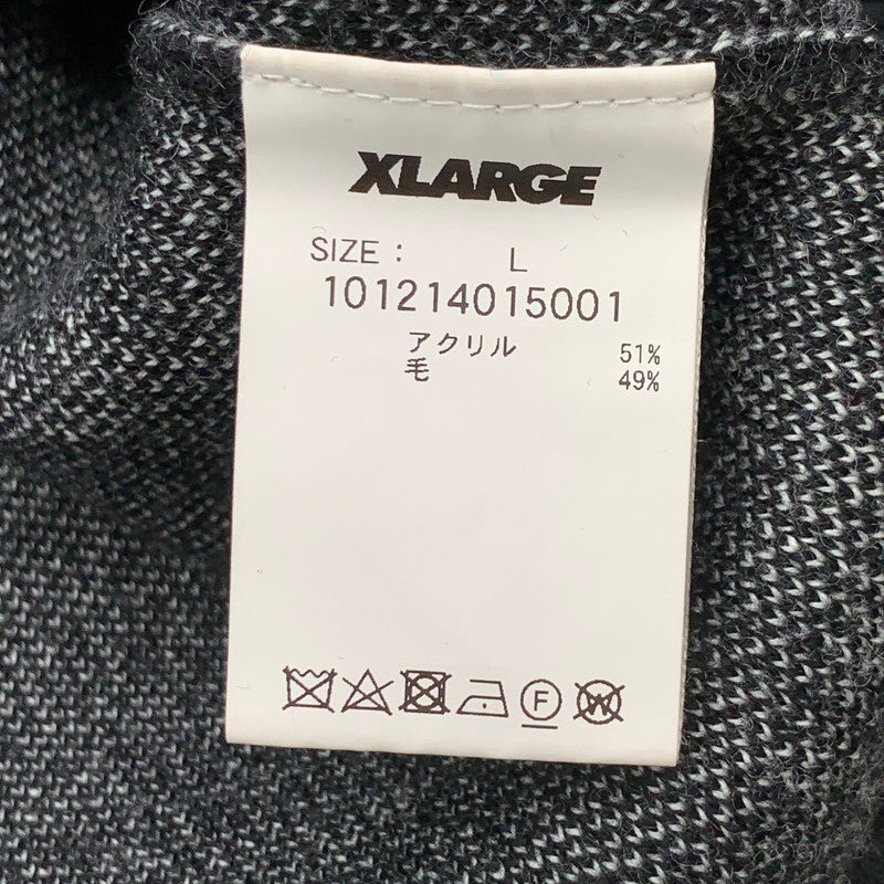 【中古品】【メンズ】 XLARGE エクストララージ OG CREWNECK KNIT クルーネック ニット ブランド 古着 101214015001 142-260418-gm-44-fuz サイズ：L カラー：ブラック 万代Net店