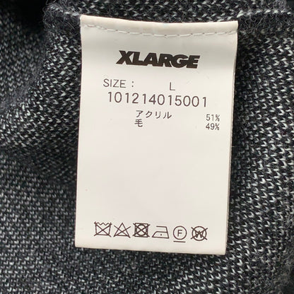 【中古品】【メンズ】 XLARGE エクストララージ OG CREWNECK KNIT クルーネック ニット ブランド 古着 101214015001 142-260418-gm-44-fuz サイズ：L カラー：ブラック 万代Net店
