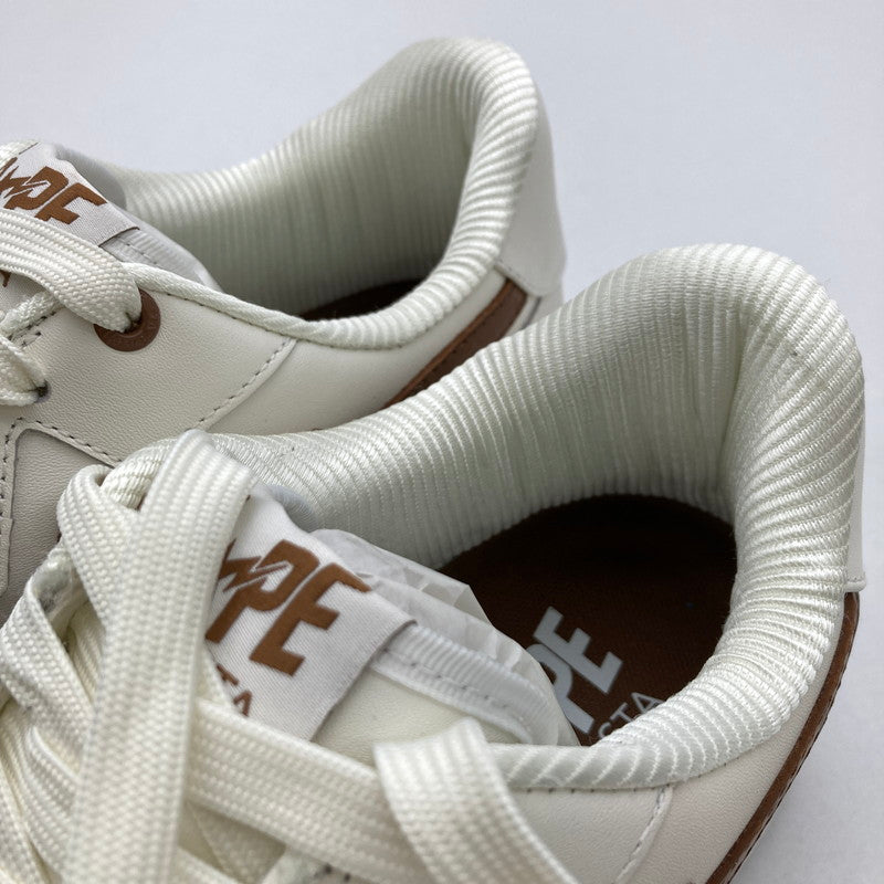 【中古品】【メンズ】 A BATHING APE アベイシングエイプ 1L30191306 BAPE STA ICON スニーカー 靴 162-260413-ky-12-fuzh サイズ：27.5cm カラー：ホワイト/ブラウン 万代Net店