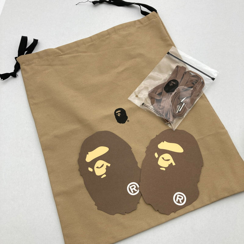 【中古品】【メンズ】 A BATHING APE アベイシングエイプ 1L30191306 BAPE STA ICON スニーカー 靴 162-260413-ky-12-fuzh サイズ：27.5cm カラー：ホワイト/ブラウン 万代Net店