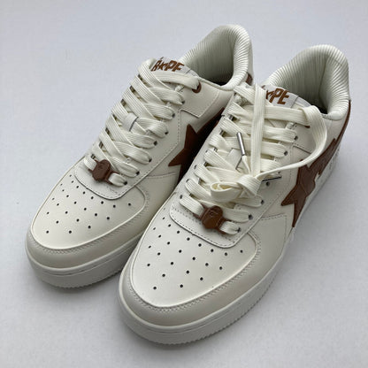 【中古品】【メンズ】 A BATHING APE アベイシングエイプ 1L30191306 BAPE STA ICON スニーカー 靴 162-260413-ky-12-fuzh サイズ：27.5cm カラー：ホワイト/ブラウン 万代Net店