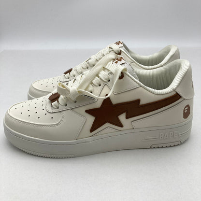 【中古品】【メンズ】 A BATHING APE アベイシングエイプ 1L30191306 BAPE STA ICON スニーカー 靴 162-260413-ky-12-fuzh サイズ：27.5cm カラー：ホワイト/ブラウン 万代Net店
