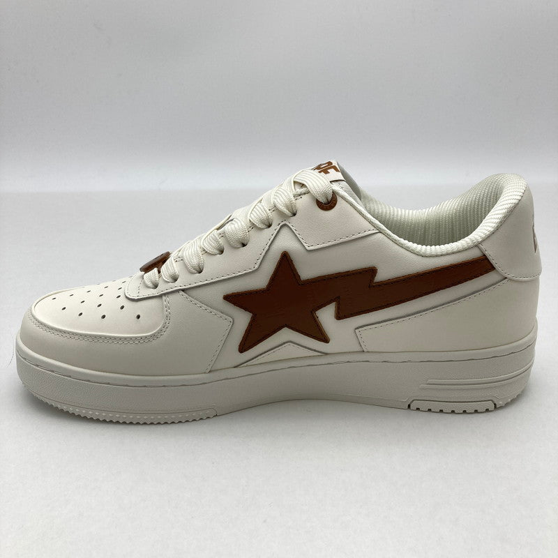 【中古品】【メンズ】 A BATHING APE アベイシングエイプ 1L30191306 BAPE STA ICON スニーカー 靴 162-260413-ky-12-fuzh サイズ：27.5cm カラー：ホワイト/ブラウン 万代Net店