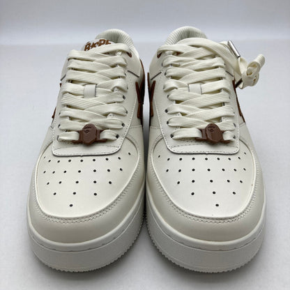 【中古品】【メンズ】 A BATHING APE アベイシングエイプ 1L30191306 BAPE STA ICON スニーカー 靴 162-260413-ky-12-fuzh サイズ：27.5cm カラー：ホワイト/ブラウン 万代Net店