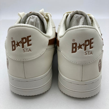 【中古品】【メンズ】 A BATHING APE アベイシングエイプ 1L30191306 BAPE STA ICON スニーカー 靴 162-260413-ky-12-fuzh サイズ：27.5cm カラー：ホワイト/ブラウン 万代Net店