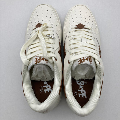 【中古品】【メンズ】 A BATHING APE アベイシングエイプ 1L30191306 BAPE STA ICON スニーカー 靴 162-260413-ky-12-fuzh サイズ：27.5cm カラー：ホワイト/ブラウン 万代Net店