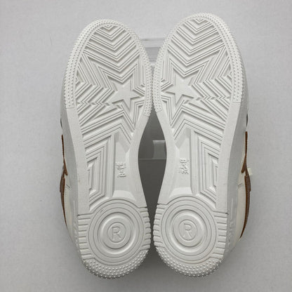 【中古品】【メンズ】 A BATHING APE アベイシングエイプ 1L30191306 BAPE STA ICON スニーカー 靴 162-260413-ky-12-fuzh サイズ：27.5cm カラー：ホワイト/ブラウン 万代Net店