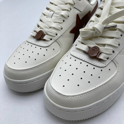 【中古品】【メンズ】 A BATHING APE アベイシングエイプ 1L30191306 BAPE STA ICON スニーカー 靴 162-260413-ky-12-fuzh サイズ：27.5cm カラー：ホワイト/ブラウン 万代Net店