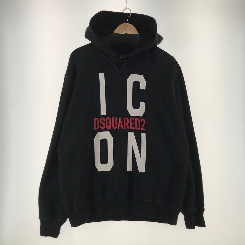 【中古品】【メンズ】 DSQUARED2 ディースクエアード S79GU0034 ICON HOODED SWEATSHIRT パーカー フーディー 141-260413-ky-04-fuzh サイズ：XL カラー：ブラック 万代Net店