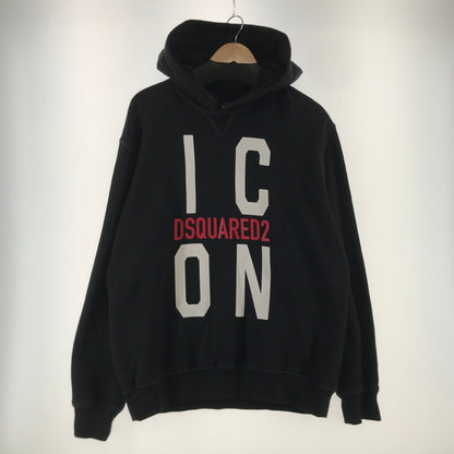 【中古品】【メンズ】 DSQUARED2 ディースクエアード S79GU0034 ICON HOODED SWEATSHIRT パーカー フーディー 141-260413-ky-04-fuzh サイズ：XL カラー：ブラック 万代Net店