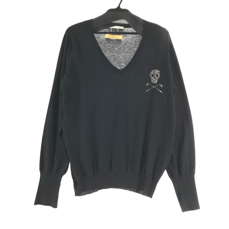 【中古品】【メンズ】 MARK&LONA マークアンドロナ カシミアセーター BLACK SIZE:XL ドクロ ※毛の付着あり 148-260811-io-37-fuzh カラー：ブラック 万代Net店