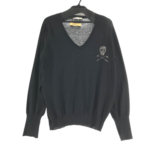 【中古品】【メンズ】 MARK&LONA マークアンドロナ カシミアセーター BLACK SIZE:XL ドクロ ※毛の付着あり 148-260811-io-37-fuzh カラー：ブラック 万代Net店