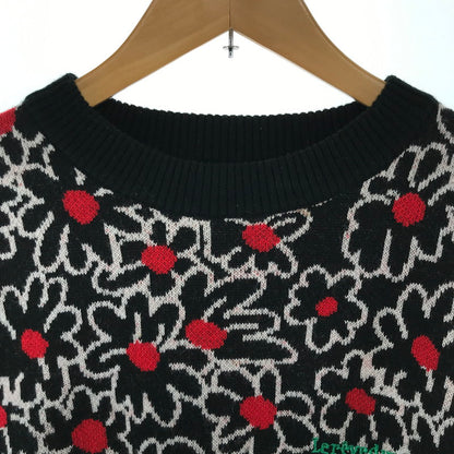 【中古品】【メンズ】 SYUMAN. シュウマン YO23AW-08 LE REVE DU PAPILLON SWEATER 140-260413-ky-07-fuzh サイズ：F カラー：ブラック 総柄 万代Net店
