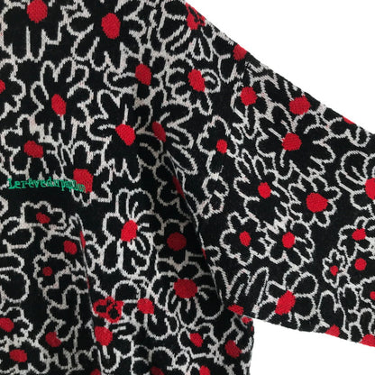 【中古品】【メンズ】 SYUMAN. シュウマン YO23AW-08 LE REVE DU PAPILLON SWEATER 140-260413-ky-07-fuzh サイズ：F カラー：ブラック 総柄 万代Net店