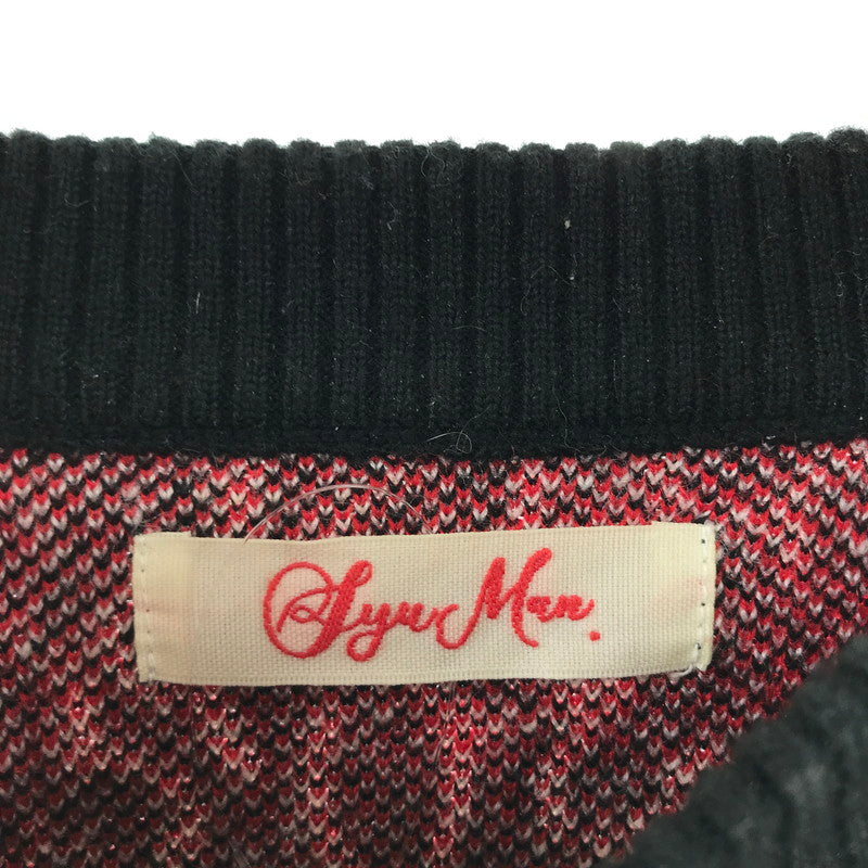 【中古品】【メンズ】 SYUMAN. シュウマン YO23AW-08 LE REVE DU PAPILLON SWEATER 140-260413-ky-07-fuzh サイズ：F カラー：ブラック 総柄 万代Net店