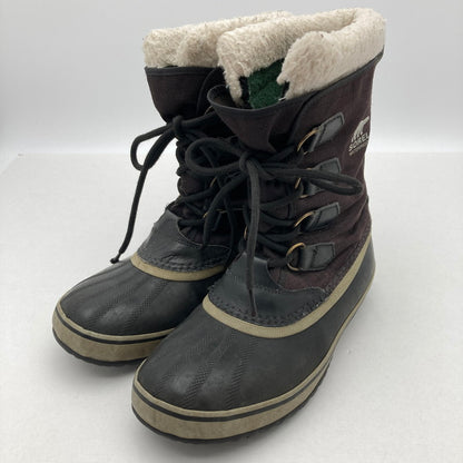 【中古品】【レディース】 SOREL ソレル NL1005-011 CARIBOU カリブー スノーブーツ ウィンターブーツ 靴 167-260929-vt-88-fuzh サイズ：24.5cm カラー：ブラック 万代Net店