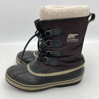 【中古品】【レディース】 SOREL ソレル NL1005-011 CARIBOU カリブー スノーブーツ ウィンターブーツ 靴 167-260929-vt-88-fuzh サイズ：24.5cm カラー：ブラック 万代Net店