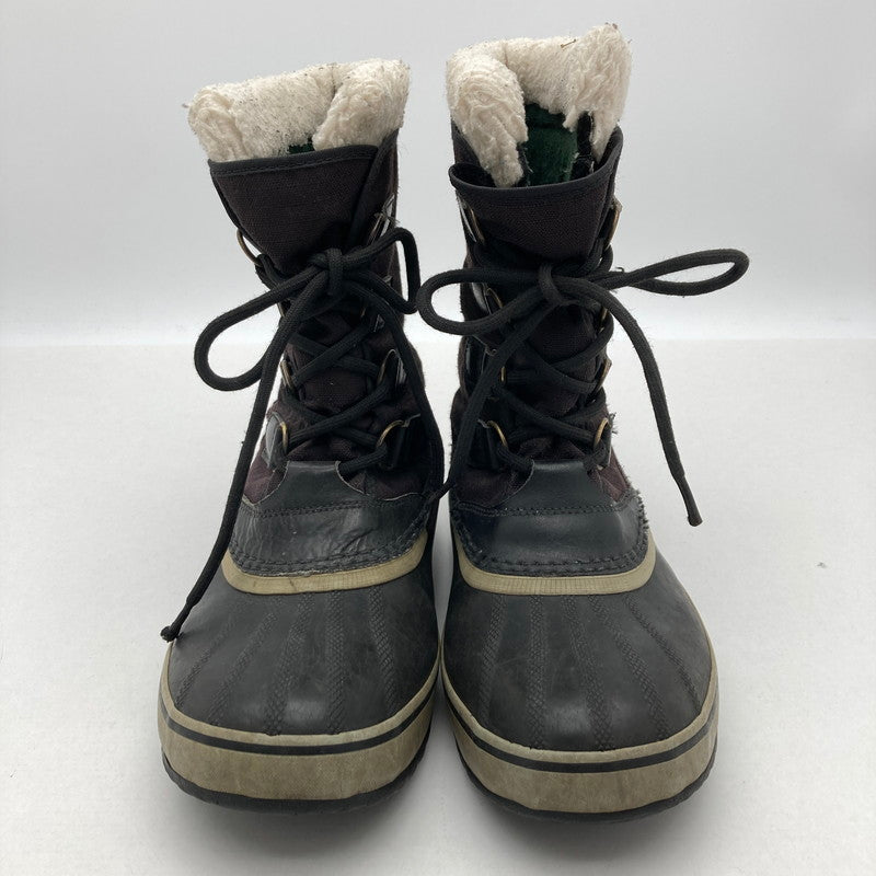【中古品】【レディース】 SOREL ソレル NL1005-011 CARIBOU カリブー スノーブーツ ウィンターブーツ 靴 167-260929-vt-88-fuzh サイズ：24.5cm カラー：ブラック 万代Net店