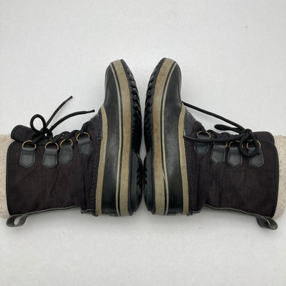 【中古品】【レディース】 SOREL ソレル NL1005-011 CARIBOU カリブー スノーブーツ ウィンターブーツ 靴 167-260929-vt-88-fuzh サイズ：24.5cm カラー：ブラック 万代Net店