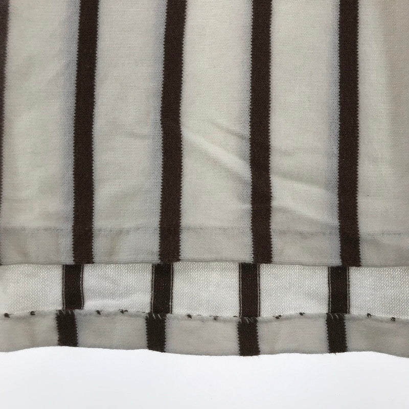 【中古品】【メンズ】 SON OF THE CHEESE サノバチーズ CS2010-KN04 STRIPE POLO ストライプ ポロシャツ ロカビリー ストリート スケート 142-260413-ky-09-fuzh サイズ：L カラー：ホワイト/ブラウン 万代Net店