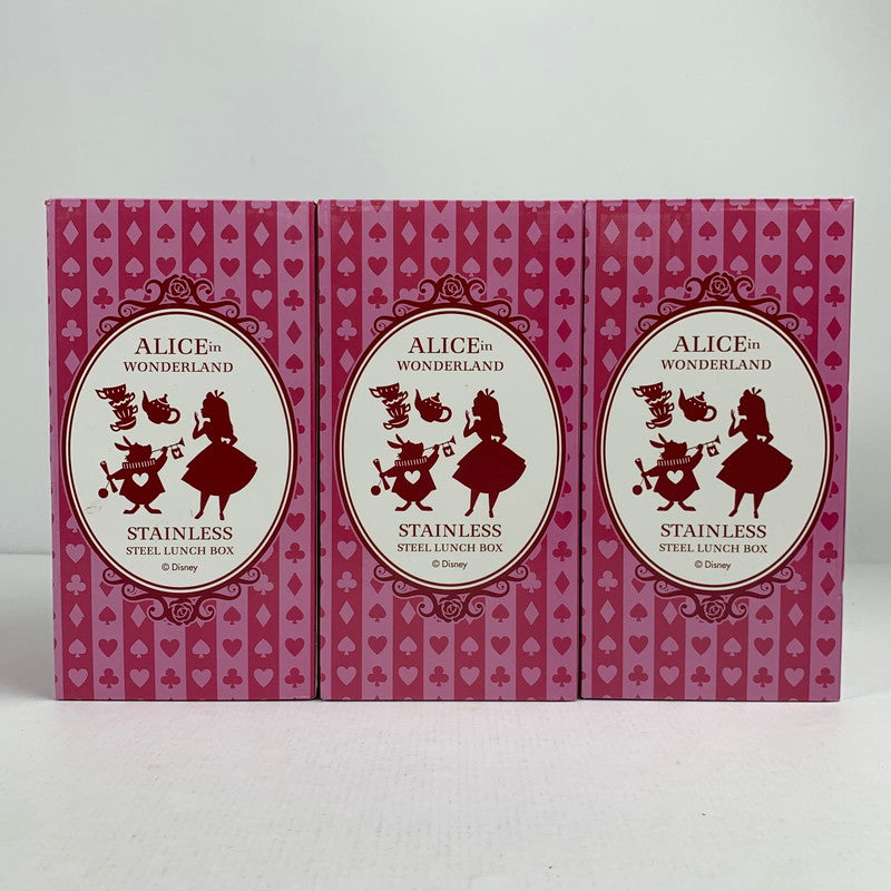 【中古美品】 未使用 不思議の国のアリス ステンレス ランチボックス 3コ セット まとめ アリスインワンダーランド ディズニー 101-260416-mh-05-fuz 万代Net店