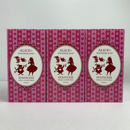【中古美品】 未使用 不思議の国のアリス ステンレス ランチボックス 3コ セット まとめ アリスインワンダーランド ディズニー 101-260416-mh-05-fuz 万代Net店