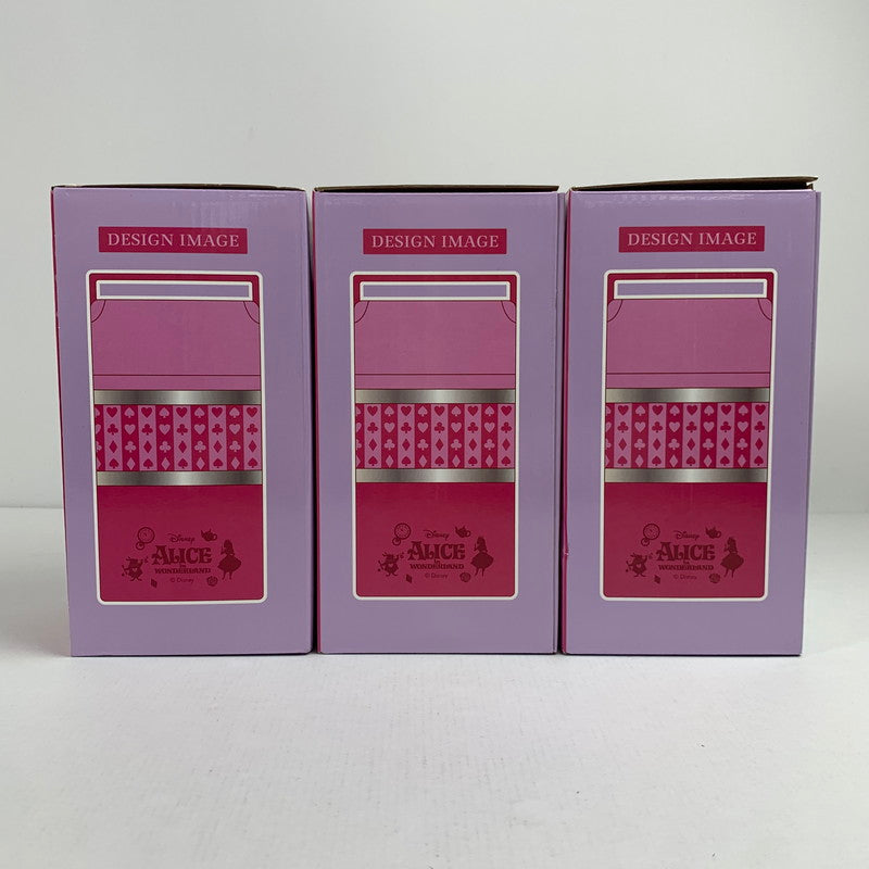 【中古美品】 未使用 不思議の国のアリス ステンレス ランチボックス 3コ セット まとめ アリスインワンダーランド ディズニー 101-260416-mh-05-fuz 万代Net店