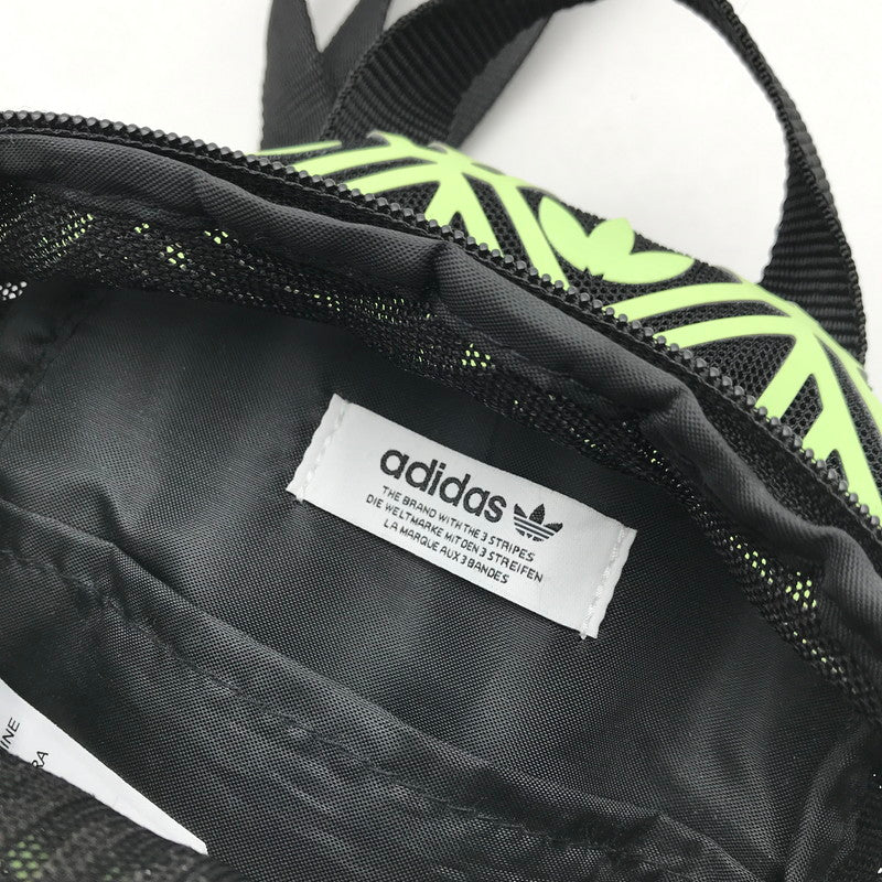 【中古品】【メンズ】 adidas アディダス メッシュ ミニリュック ミニバッグパック カバン 188-261013-vt-94-fuzh カラー：ブラック/グリーン 万代Net店