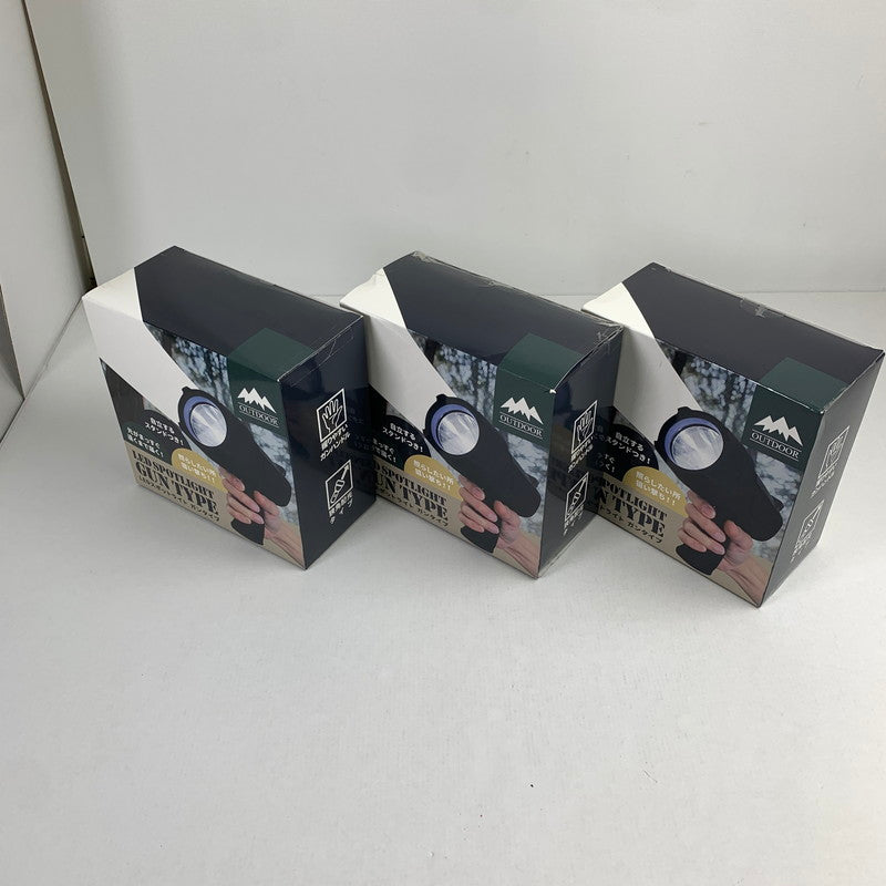 【現状渡し品】 LED スポットライト ガンタイプ 3コ セット まとめ アウトドア キャンプ 防災 101-260415-mh-06-fuz 万代Net店