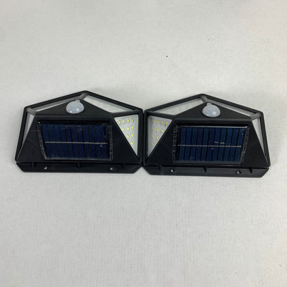 【現状渡し品】 動感センサー搭載 100LED ソーラー 充電 ライト 2コ セット まとめ 101-260415-mh-07-fuz 万代Net店