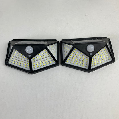 【現状渡し品】 動感センサー搭載 100LED ソーラー 充電 ライト 2コ セット まとめ 101-260415-mh-07-fuz 万代Net店