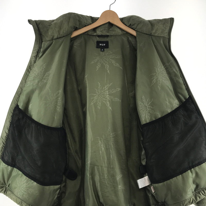 【中古品】【メンズ】 HUF ハフ STANDARD PUFFER JACKET スタンダード パファージャケット 142-260417-ky-02-fuz サイズ：S カラー：カーキ 万代Net店