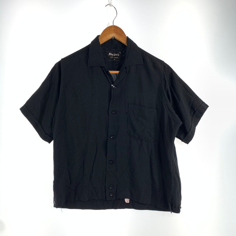 【中古品】【メンズ】 KING LOUIE キング ルイ 50~60S VALLEY METAL 半袖 ボーリング シャツ トップス 古着 145-260608-mh-07-fuzh サイズ：M カラー：ブラック 万代Net店