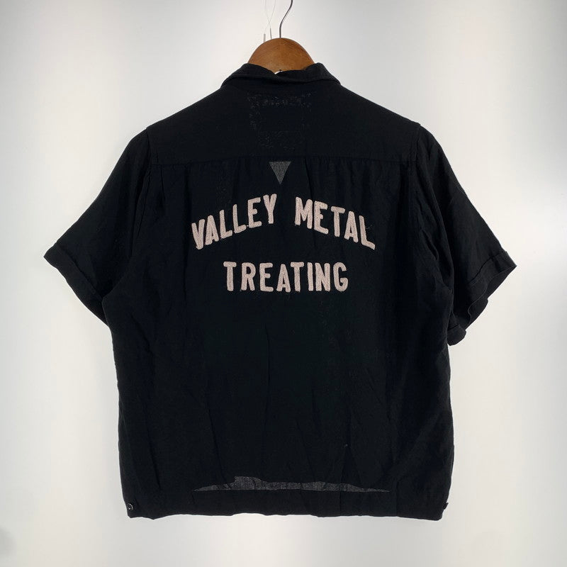 【中古品】【メンズ】 KING LOUIE キング ルイ 50~60S VALLEY METAL 半袖 ボーリング シャツ トップス 古着 145-260608-mh-07-fuzh サイズ：M カラー：ブラック 万代Net店