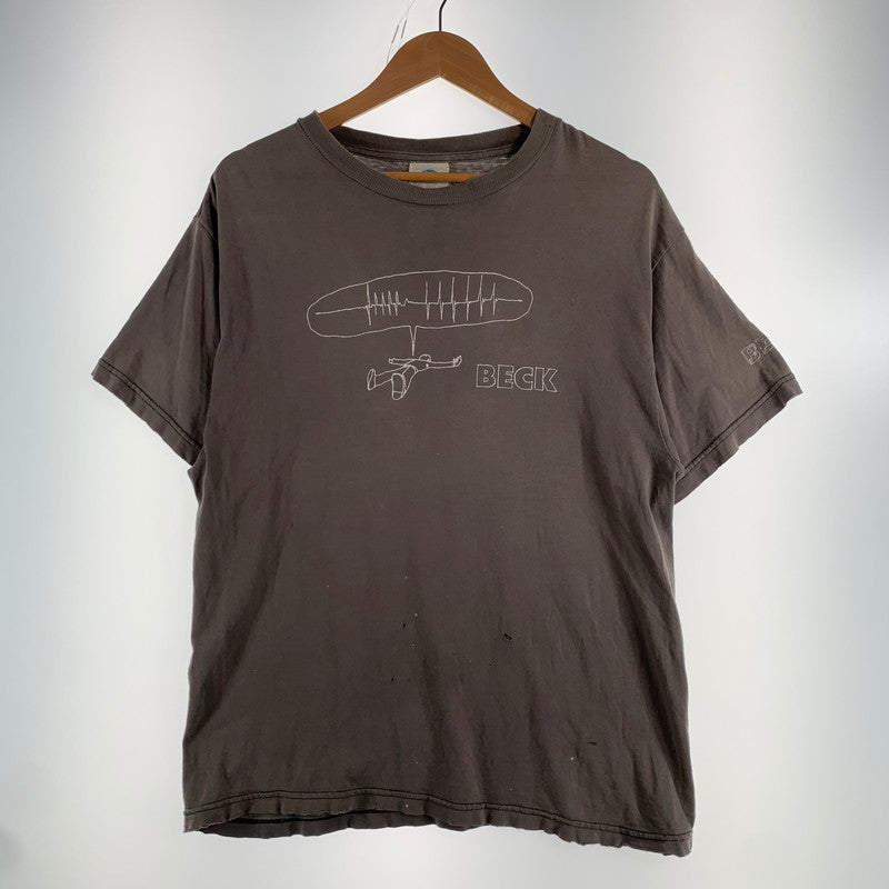 【中古品】【メンズ】 BECK ベック GLOBAL SELECT バンド USED 半袖 Tシャツ 90S トップス 古着 145-260608-mh-04-fuzh サイズ：不明 カラー：グレージュ 万代Net店
