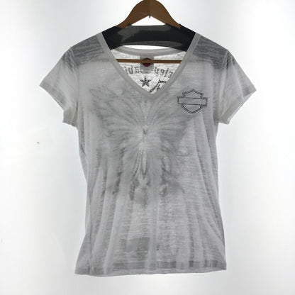 【中古品】【レディース】 HARLEY-DAVIDSON ハーレーダビッドソン 星条旗 PRINT S S TEE "WHITE" WHITE SIZE:L 145-260715-ky-10-fuzh 万代Net店