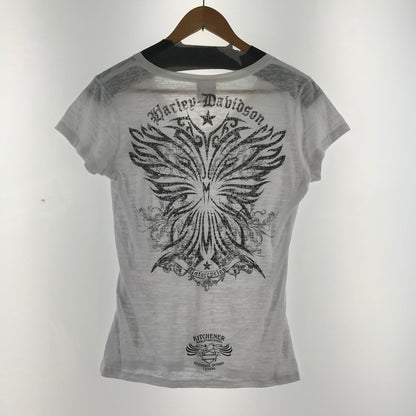 【中古品】【レディース】 HARLEY-DAVIDSON ハーレーダビッドソン 星条旗 PRINT S S TEE "WHITE" WHITE SIZE:L 145-260715-ky-10-fuzh 万代Net店