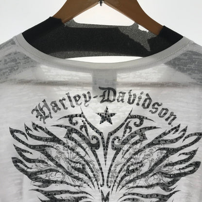 【中古品】【レディース】 HARLEY-DAVIDSON ハーレーダビッドソン 星条旗 PRINT S S TEE "WHITE" WHITE SIZE:L 145-260715-ky-10-fuzh 万代Net店