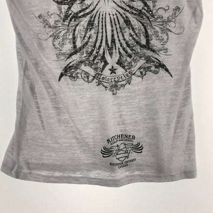 【中古品】【レディース】 HARLEY-DAVIDSON ハーレーダビッドソン 星条旗 PRINT S S TEE "WHITE" WHITE SIZE:L 145-260715-ky-10-fuzh 万代Net店