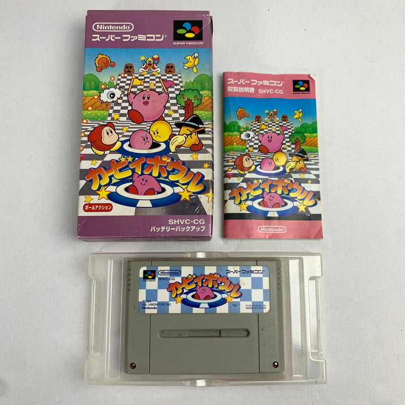 【中古品】 SFC カービィボウル スーパーファミコン レトロゲーム 動作確認済 ※ソフト日焼け・取説・箱傷み 023-260718-io-49-fuzh 万代Net店