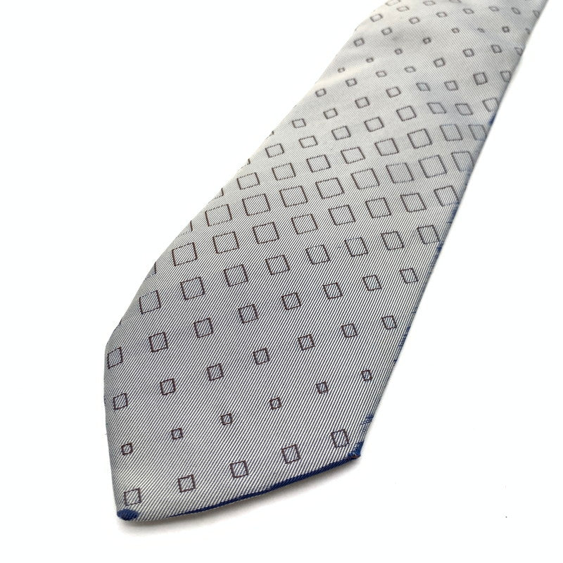 【中古品】【メンズ】 HERMES エルメス シルクネクタイ ひし形総柄 ブランド 小物 古着 183-260425-gm-31-fuz 万代Net店