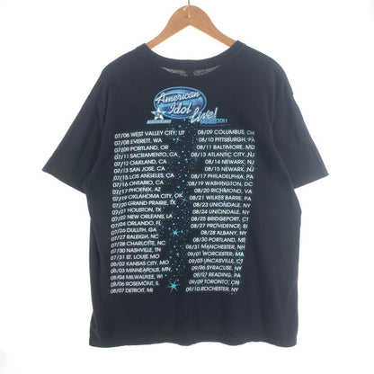 【中古品】【メンズ】 AMERICAN IDOL LIVE TOUR 2010 SS TEE アメリカン・アイドル ライブツアー 半袖Tシャツ カットソー ブランド 古着 145-260725-gm-01-fuzh サイズ：L カラー：ブラック 万代Net店