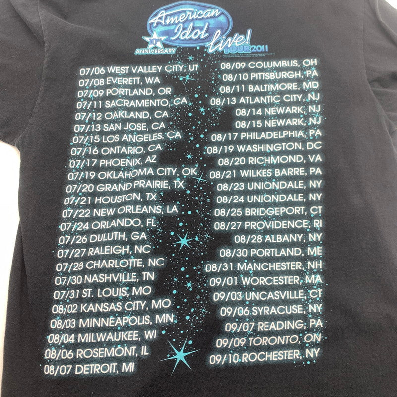 【中古品】【メンズ】 AMERICAN IDOL LIVE TOUR 2010 SS TEE アメリカン・アイドル ライブツアー 半袖Tシャツ カットソー ブランド 古着 145-260725-gm-01-fuzh サイズ：L カラー：ブラック 万代Net店