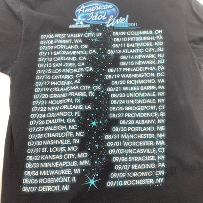 【中古品】【メンズ】 AMERICAN IDOL LIVE TOUR 2010 SS TEE アメリカン・アイドル ライブツアー 半袖Tシャツ カットソー ブランド 古着 145-260725-gm-01-fuzh サイズ：L カラー：ブラック 万代Net店