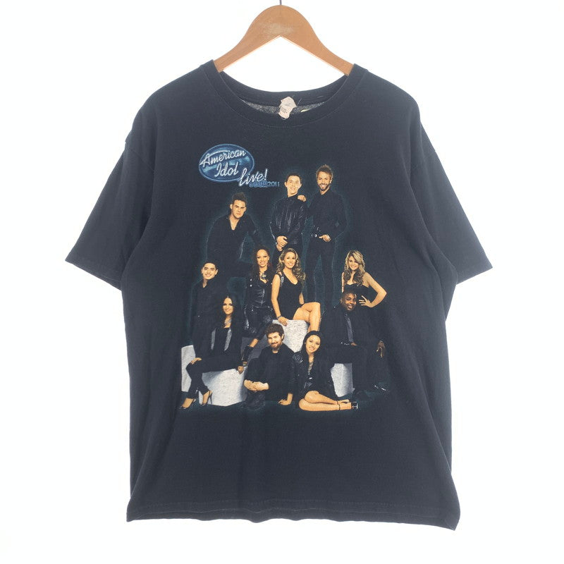 【中古品】【メンズ】 AMERICAN IDOL LIVE TOUR 2010 SS TEE アメリカン・アイドル ライブツアー 半袖Tシャツ カットソー ブランド 古着 145-260725-gm-01-fuzh サイズ：L カラー：ブラック 万代Net店