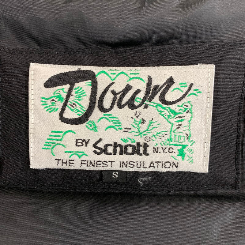 【中古品】【メンズ】 SCHOTT ショット 3142051 DOWN JACKET ダウンジャケット 145-260422-ny-04-fuz サイズ：S カラー：ブラック 万代Net店
