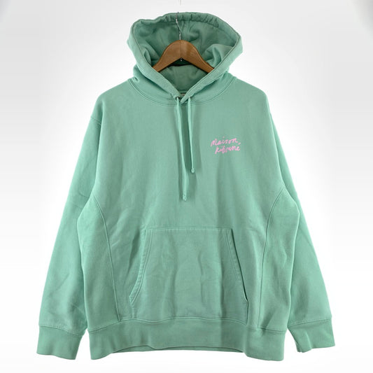 【中古品】【メンズ】 MAISON KITSUNE メゾンキツネ オーバーサイズ フーディー パーカー IU00330KM0020 140-260422-ny-02-fuz サイズ：L カラー：CYAN 万代Net店
