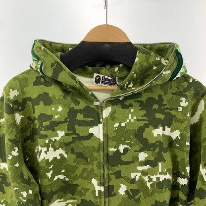 【中古品】【メンズ】 A BATHING APE ア ベイシング エイプ MULTI PIXEL CAMO SHARK REGULAR FIT FULL ZIP HOODIE 26SS フーディー パーカ グリーン メンズ Lサイズ タグ付き 142-260424-io-05-fuzh 万代Net店