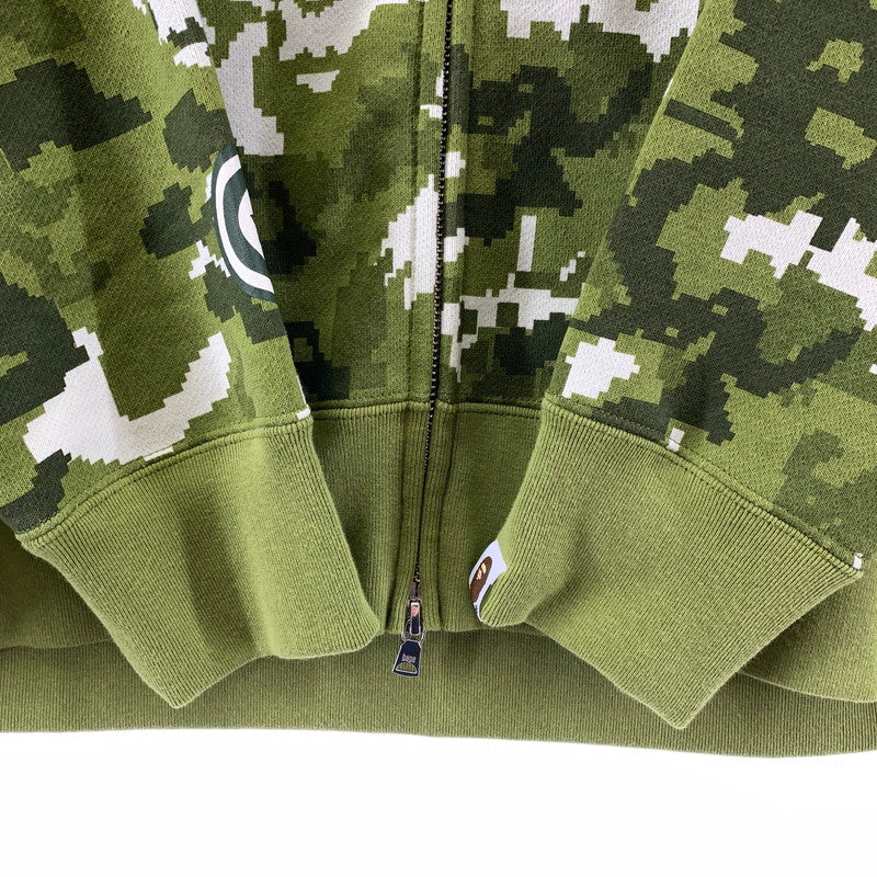 【中古品】【メンズ】 A BATHING APE ア ベイシング エイプ MULTI PIXEL CAMO SHARK REGULAR FIT FULL ZIP HOODIE 26SS フーディー パーカ グリーン メンズ Lサイズ タグ付き 142-260424-io-05-fuzh 万代Net店