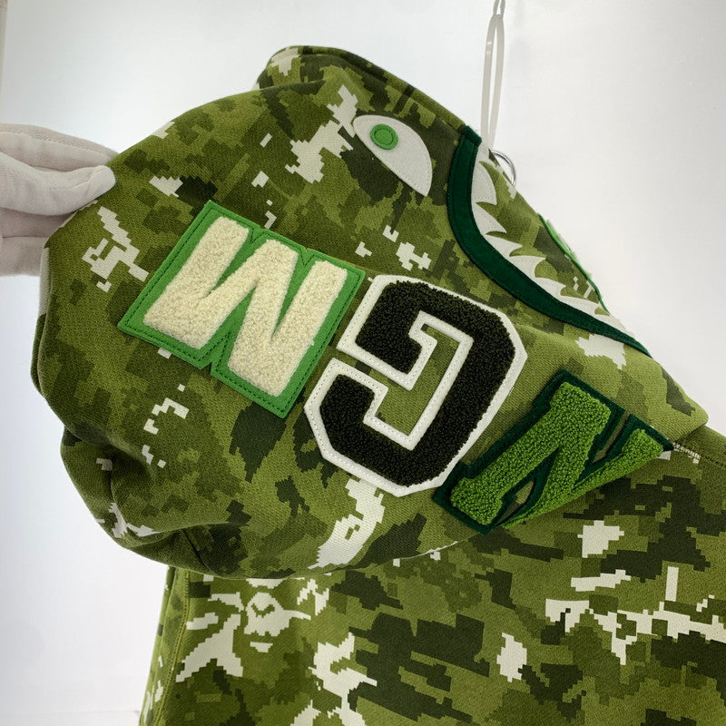【中古品】【メンズ】 A BATHING APE ア ベイシング エイプ MULTI PIXEL CAMO SHARK REGULAR FIT FULL ZIP HOODIE 26SS フーディー パーカ グリーン メンズ Lサイズ タグ付き 142-260424-io-05-fuzh 万代Net店